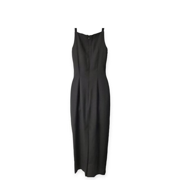 Rampage 90s Black Satin Hi-Neck Dress Grunge Y2K Vintage Size 3 Party Style - Picture 2 of 13